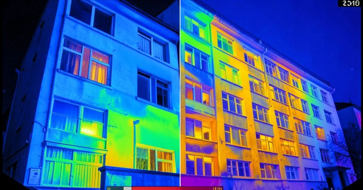 Thermographie des déperditions de chaleur d’un immeuble à Dijon